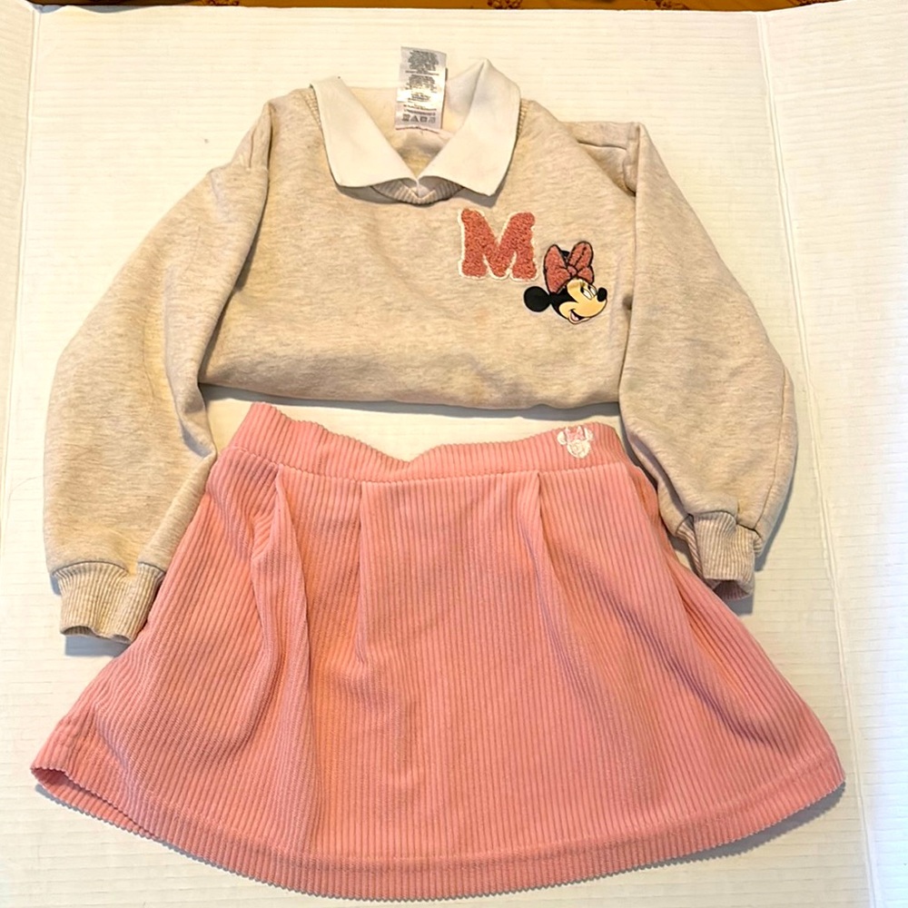 Disney Minnie Mouse Sweater and Skirt Set